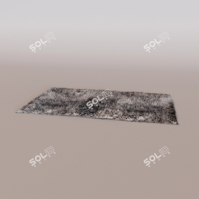 Elegance Monochrome Rug 3D model image 2