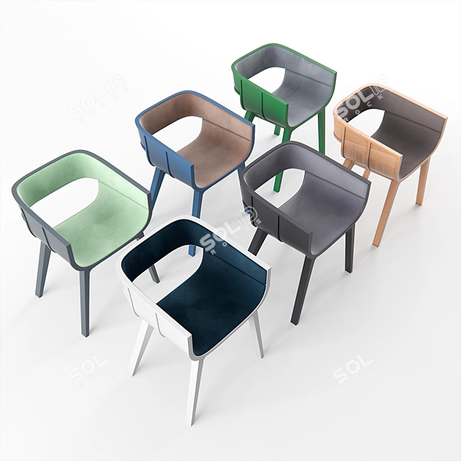 Oceanic Ash Chair 3D model image 2