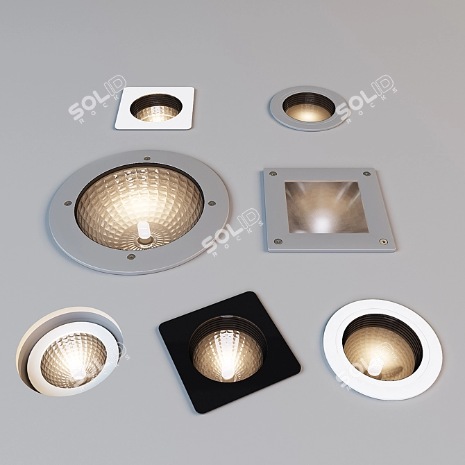 Sleek Built-in Lighting Solution 3D model image 1