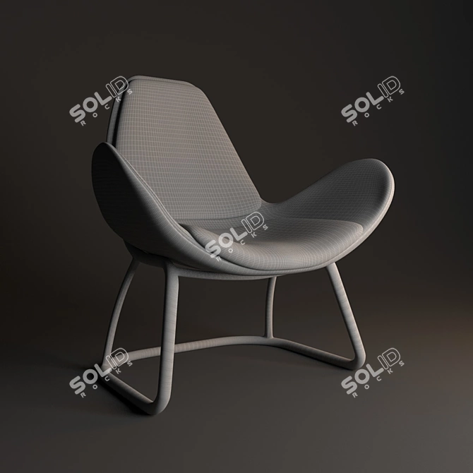 Cozy Haven Armchair 3D model image 2