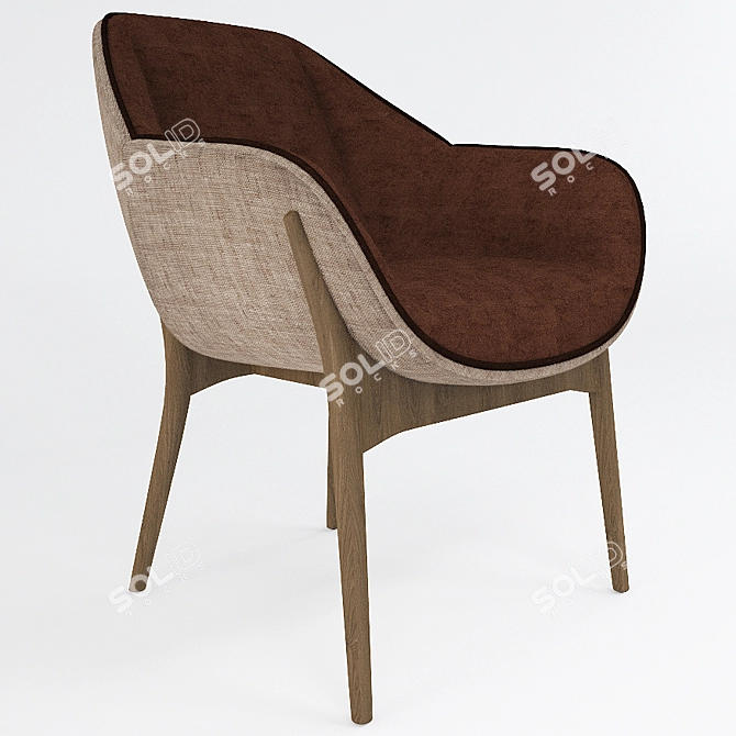 Nido Armchair: Elegant Comfort for Your Home 3D model image 1