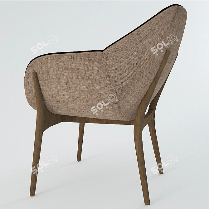 Nido Armchair: Elegant Comfort for Your Home 3D model image 2