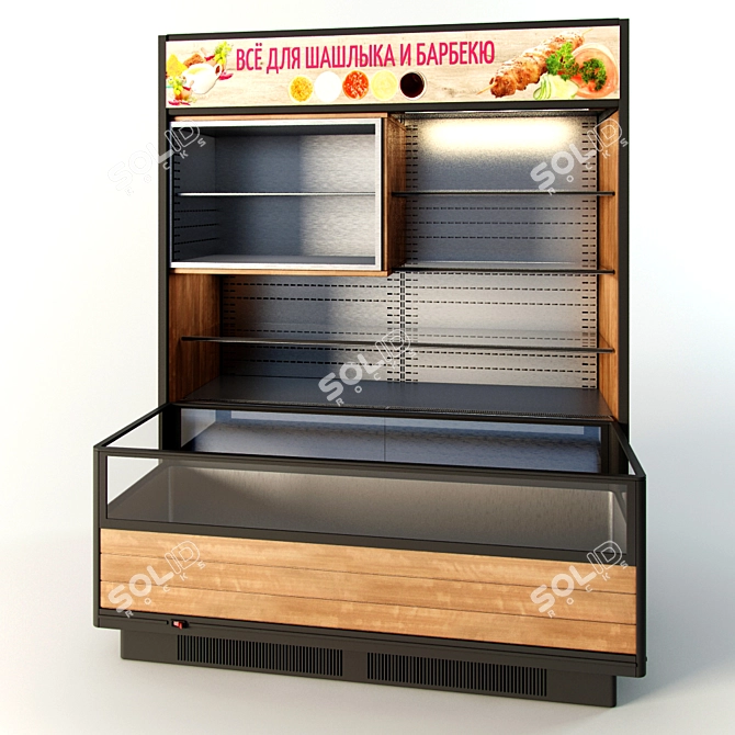 Bonetti Refrigerated Display Case: Keep Your Products Fresh 3D model image 1