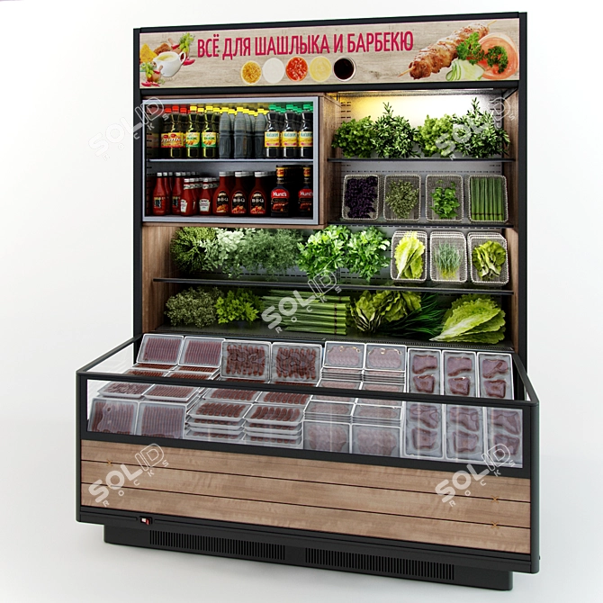 Bonetti Refrigerated Display Case: Keep Your Products Fresh 3D model image 3