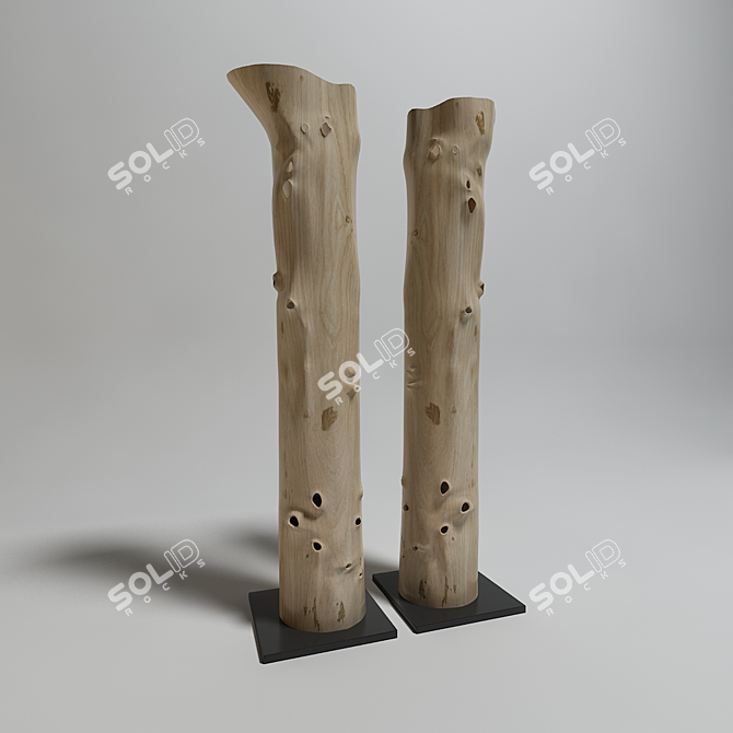 EchoTree: Bluetooth Stereo inside the Hollowed Trunk 3D model image 1