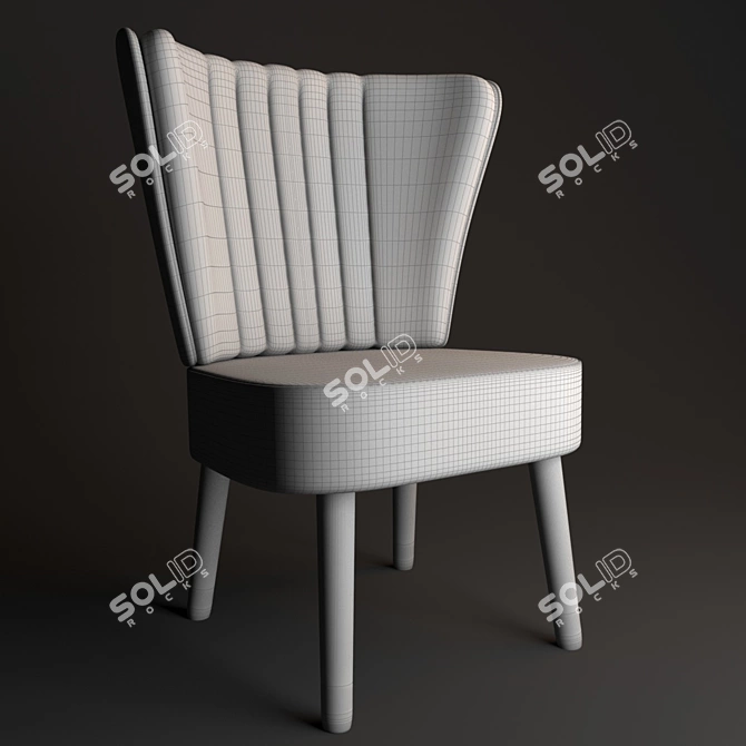 Elegance Reimagined: Classic Armchair 3D model image 2