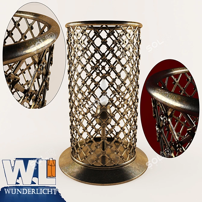 Bronze Cell Table Lamp 3D model image 1