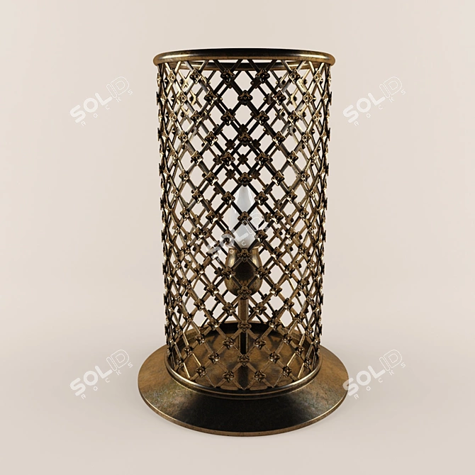 Bronze Cell Table Lamp 3D model image 2