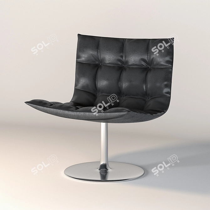 Elegant Turkana Swivel Chair 3D model image 1