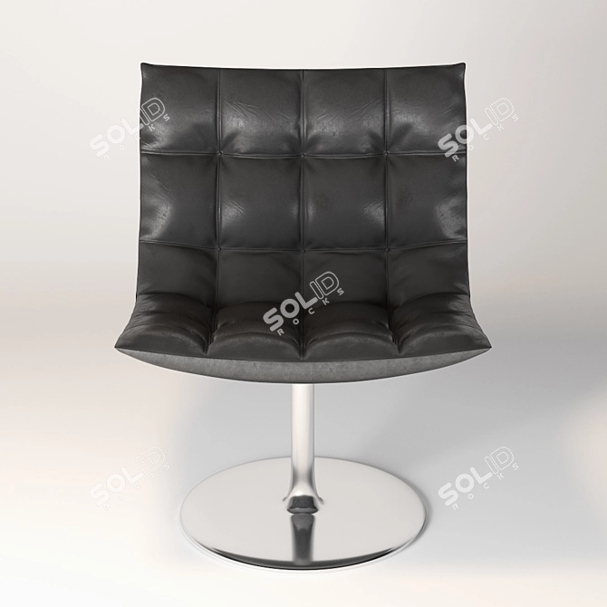 Elegant Turkana Swivel Chair 3D model image 2