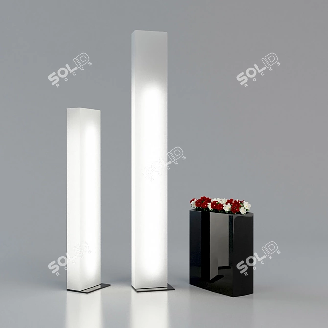 Modern Slide Brick Lighting 3D model image 1