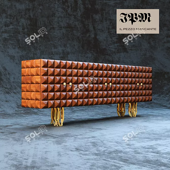 IL PEZZO 10 | Elegant Living Room Cupboard 3D model image 1