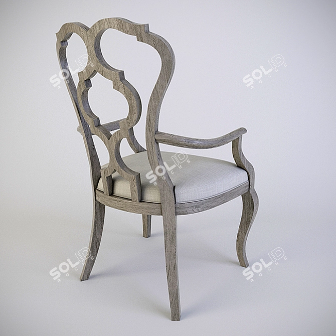 Elegant Marquesa Arm Chair 3D model image 2
