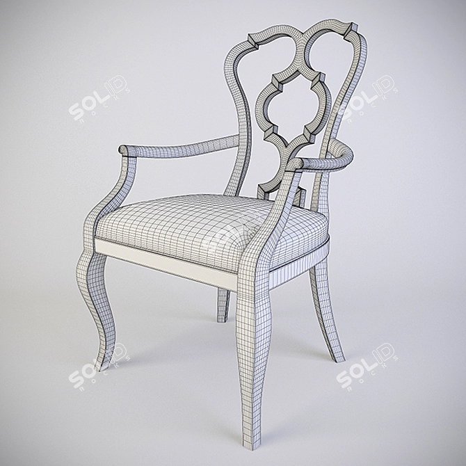 Elegant Marquesa Arm Chair 3D model image 3