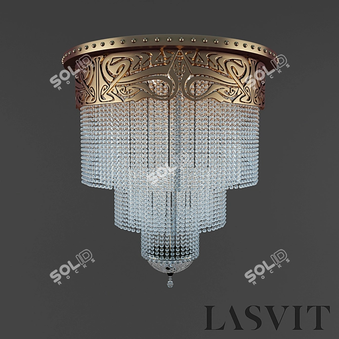 Elegant Illumination: Lasvit Chandelier 3D model image 1