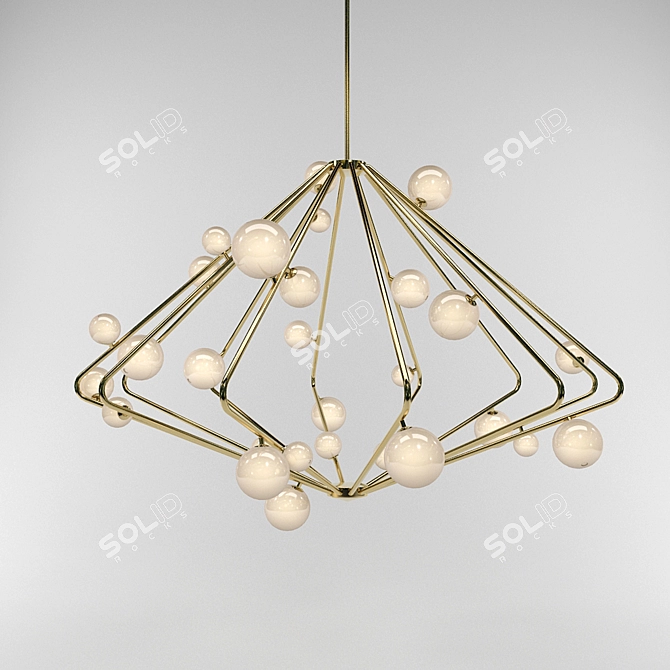 Cherry Bomb Illuminated Globe Chandelier 3D model image 1