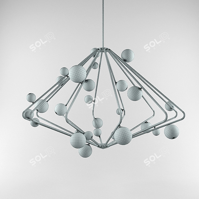 Cherry Bomb Illuminated Globe Chandelier 3D model image 3