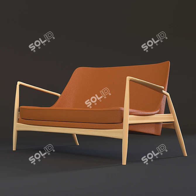 Sleek Seal Sofa by Kofod 3D model image 1