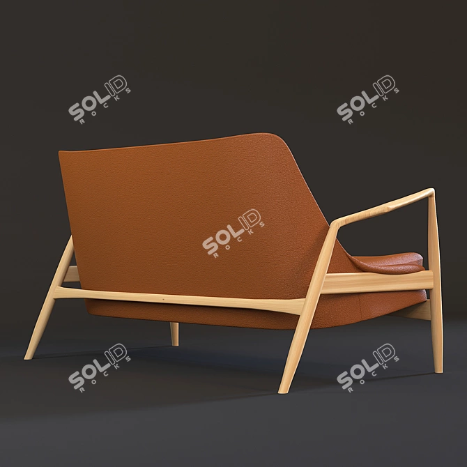 Sleek Seal Sofa by Kofod 3D model image 2