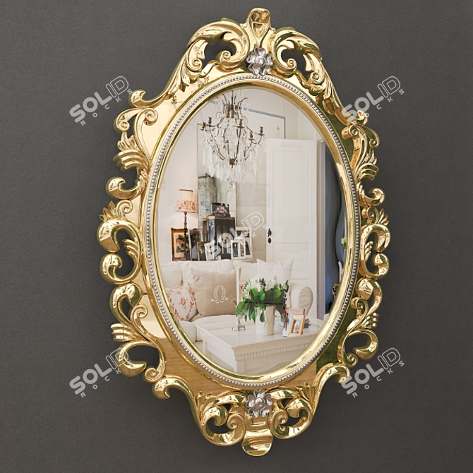 Elegant Reflection: Classic Mirror 3D model image 1