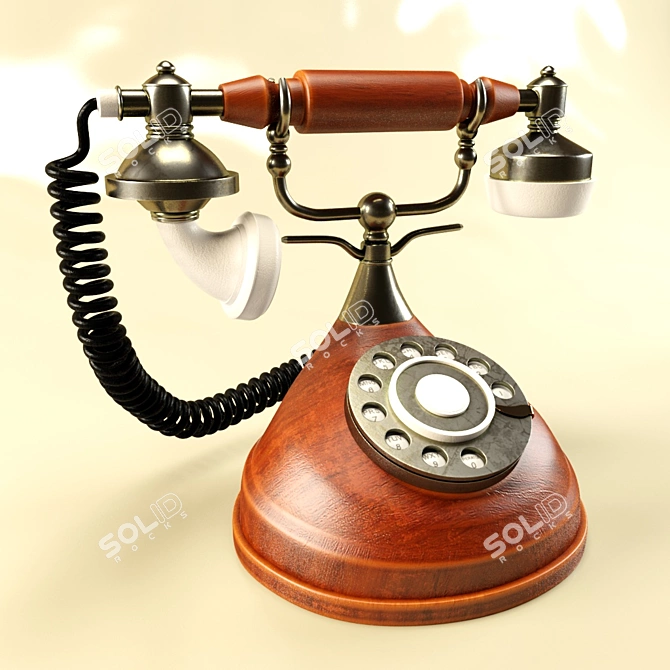 Vintage Retro Phone 3D model image 3