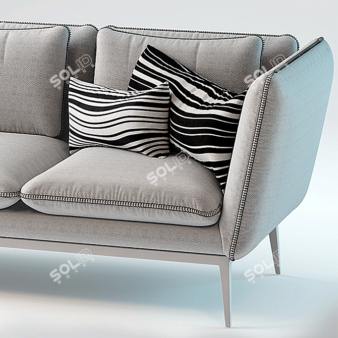 Versatile Sofa in 2 Color Options 3D model image 2