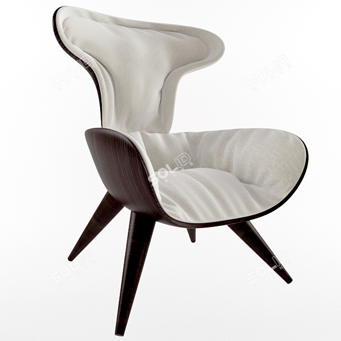 Modern R&L Armchair Design 3D model image 1