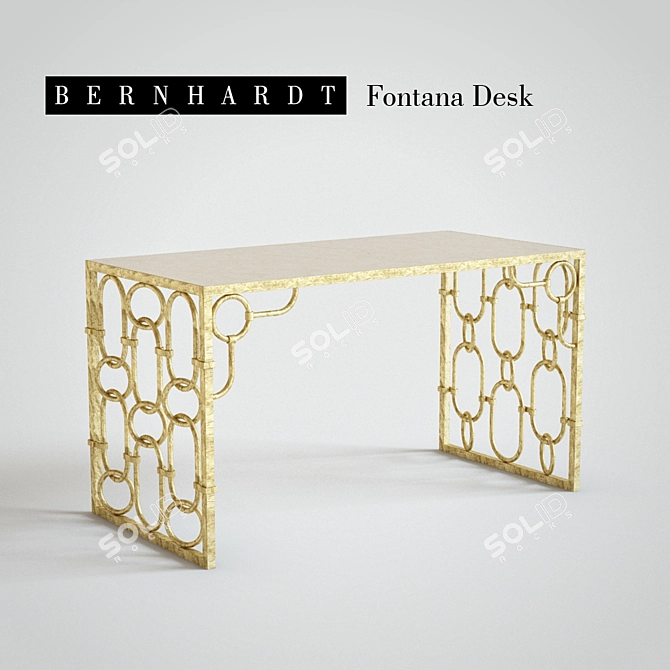 Bernhardt Fontana Desk: Elegant and Functional 3D model image 1