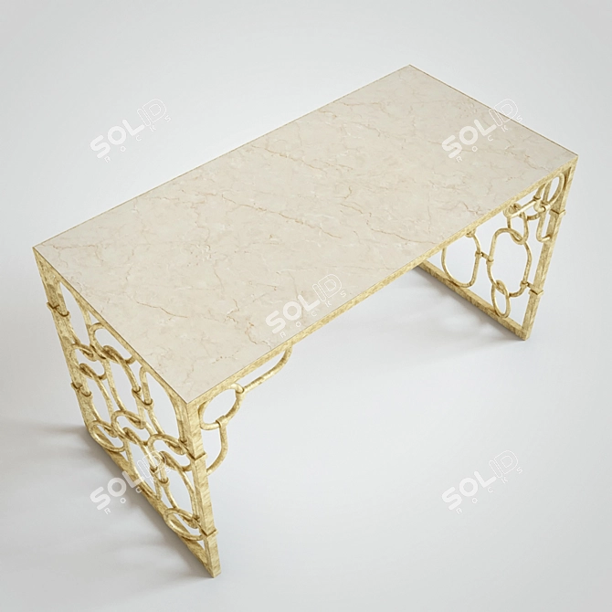 Bernhardt Fontana Desk: Elegant and Functional 3D model image 2