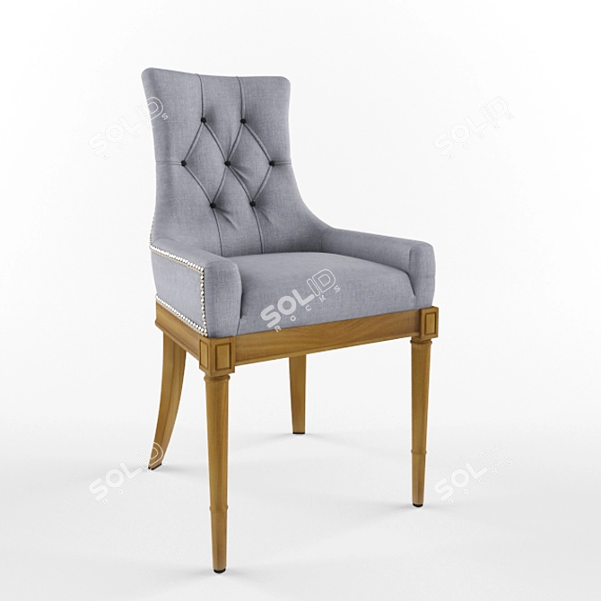 Elegant Upholstered Chair 3D model image 1