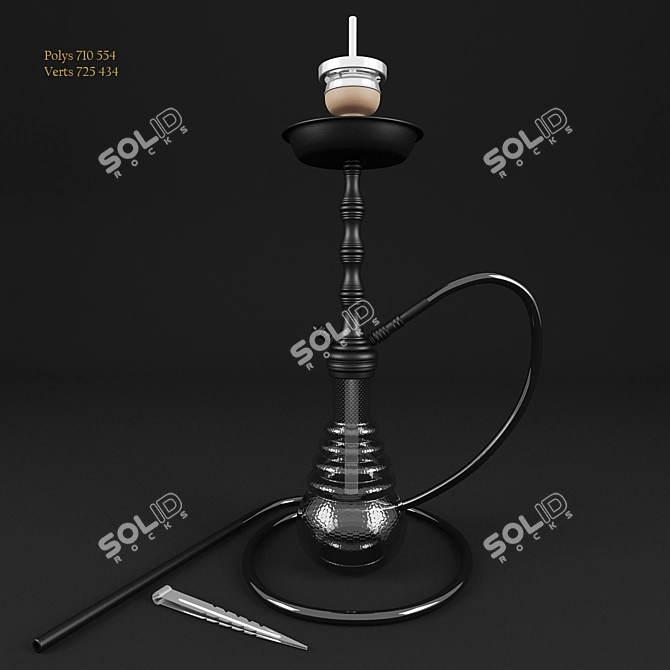 Title: Premium Heavy-Duty Hookah 3D model image 1