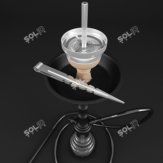 Title: Premium Heavy-Duty Hookah 3D model image 2