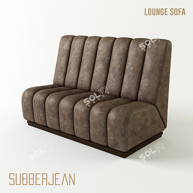 Velvet Lounge Sofa: Subberjean 3D model image 1