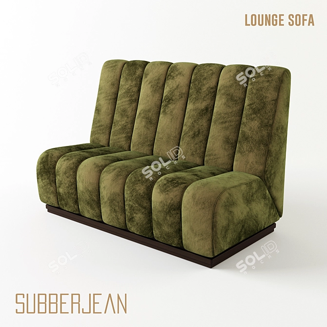 Velvet Lounge Sofa: Subberjean 3D model image 2