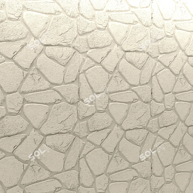 Natural Stone Cladding 3D model image 3