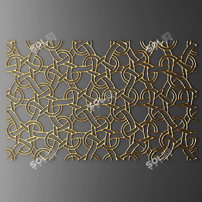 Elegant Wall Panel Decor 3D model image 1