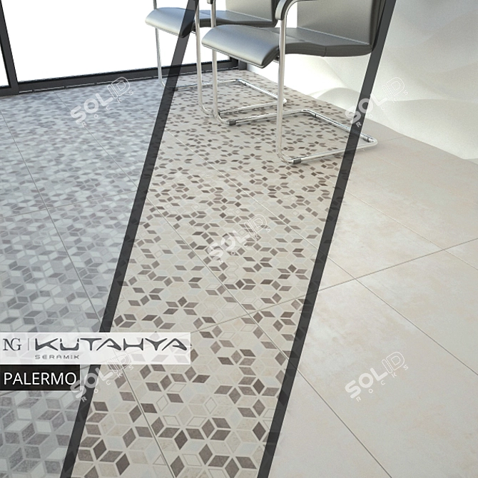 Elegant KUTAHYA SERAMIK PALERMO Tiles 3D model image 2