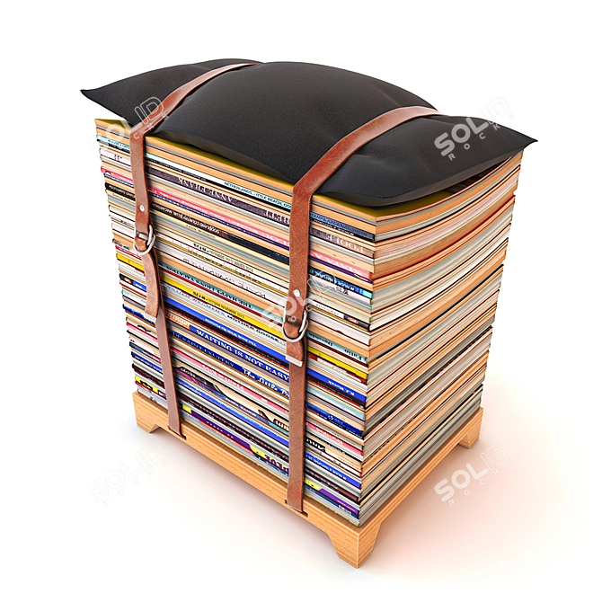 Versatile Book Chair Stand 3D model image 1