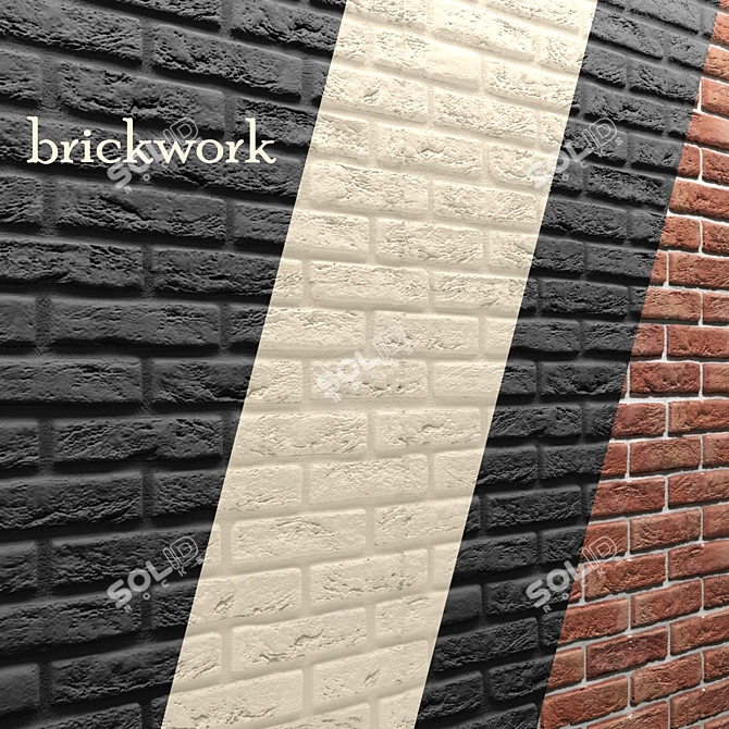 Brick Masonry – White Stone Wall 3D model image 1