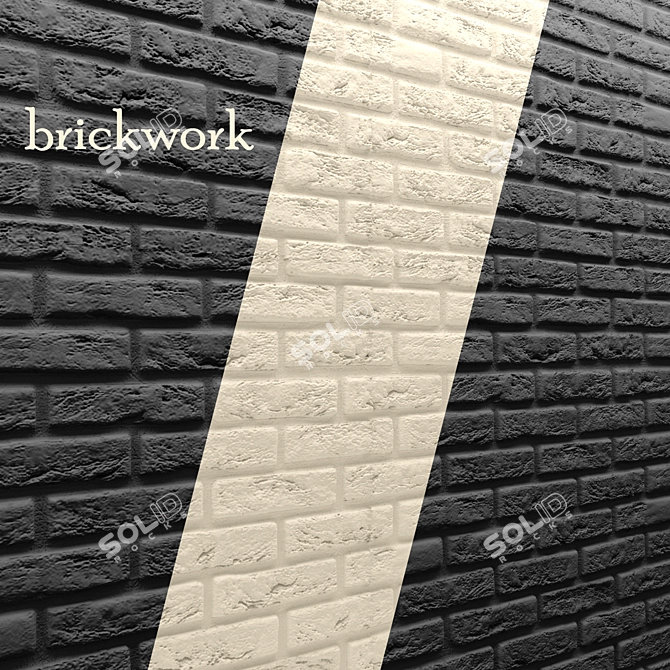 Brick Masonry – White Stone Wall 3D model image 2