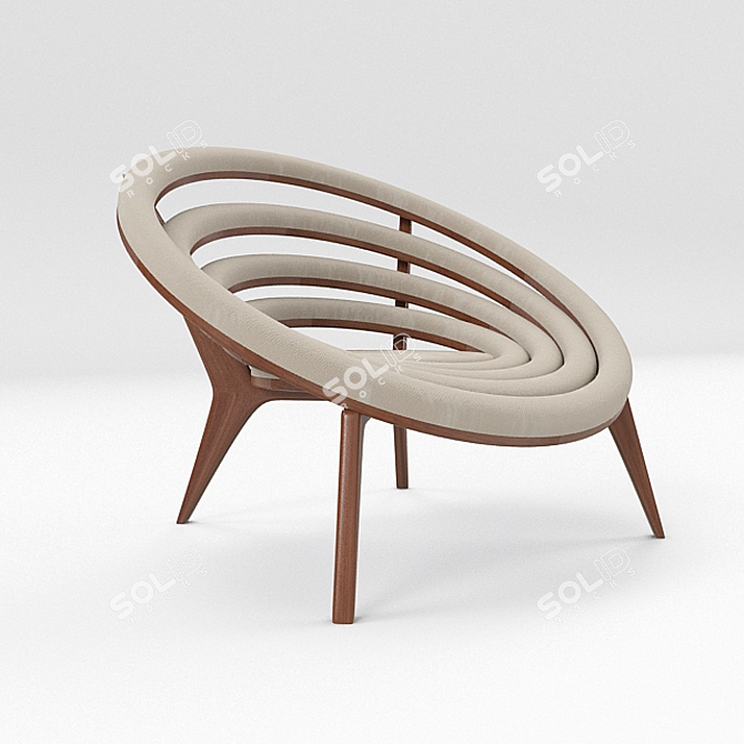 Sleek Orbita Chair 3D model image 1