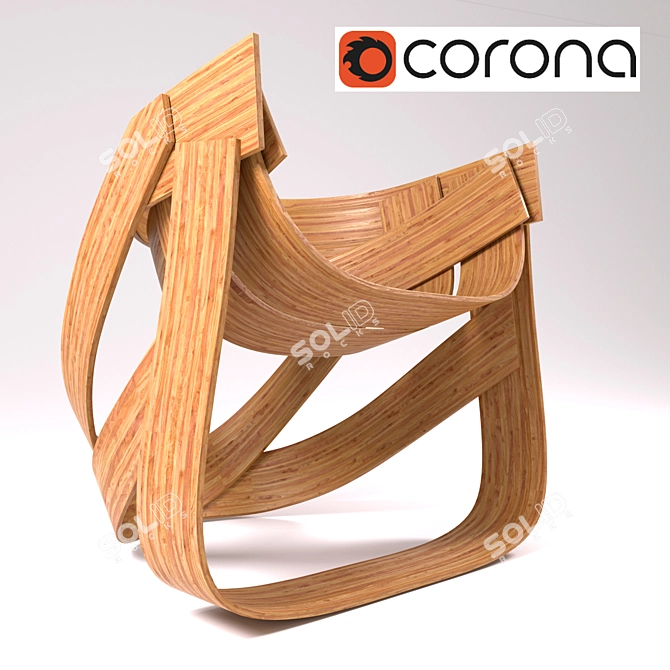 Braided Bamboo Chair: Remy's Innovations 3D model image 1