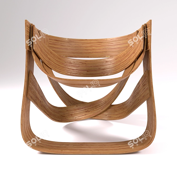 Braided Bamboo Chair: Remy's Innovations 3D model image 2