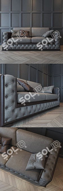 Sleek Miami Sofa: Comfort & Style 3D model image 1