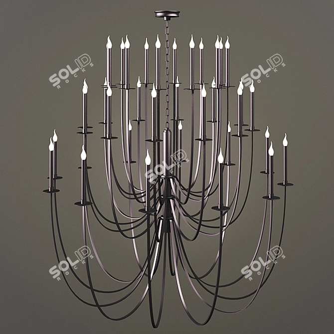 Modern Elegance - Thomas O Brien Chandelier 3D model image 1