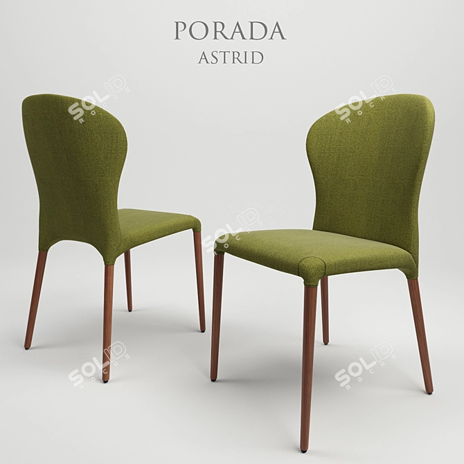 Elegant Porada Astrid Chair 3D model image 1