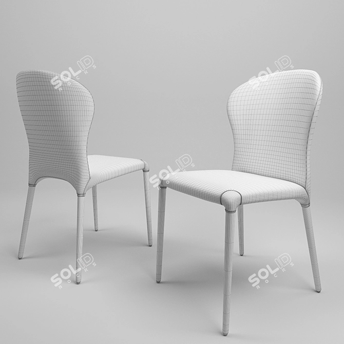 Elegant Porada Astrid Chair 3D model image 2