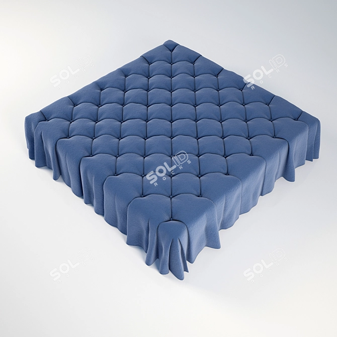 Elegant Ottoman 3D model image 2