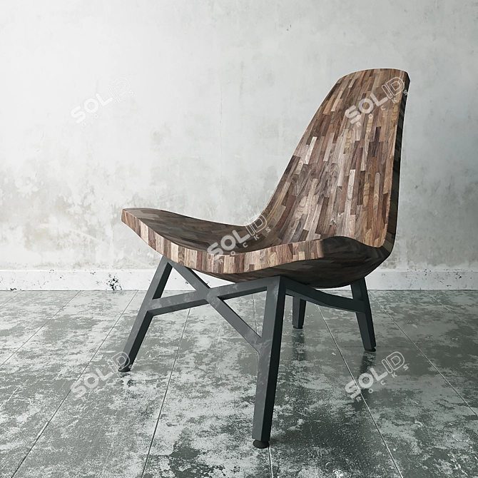 EcoWood Chair: Sustainable Seating 3D model image 1