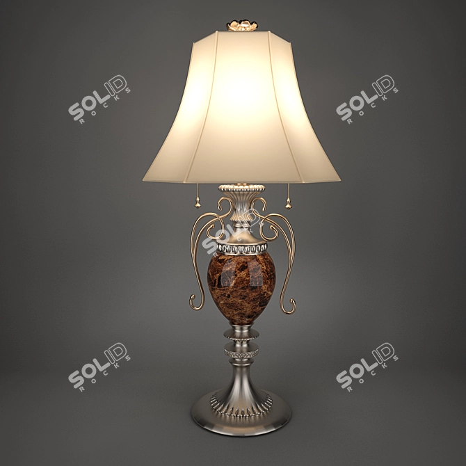 Elegant Vintage Desk Lamp 3D model image 1